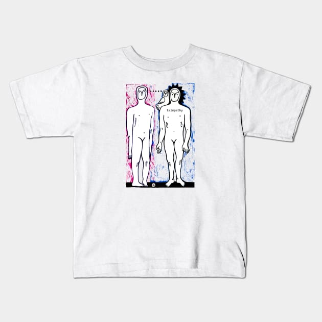 telepathy Kids T-Shirt by Daria Kusto